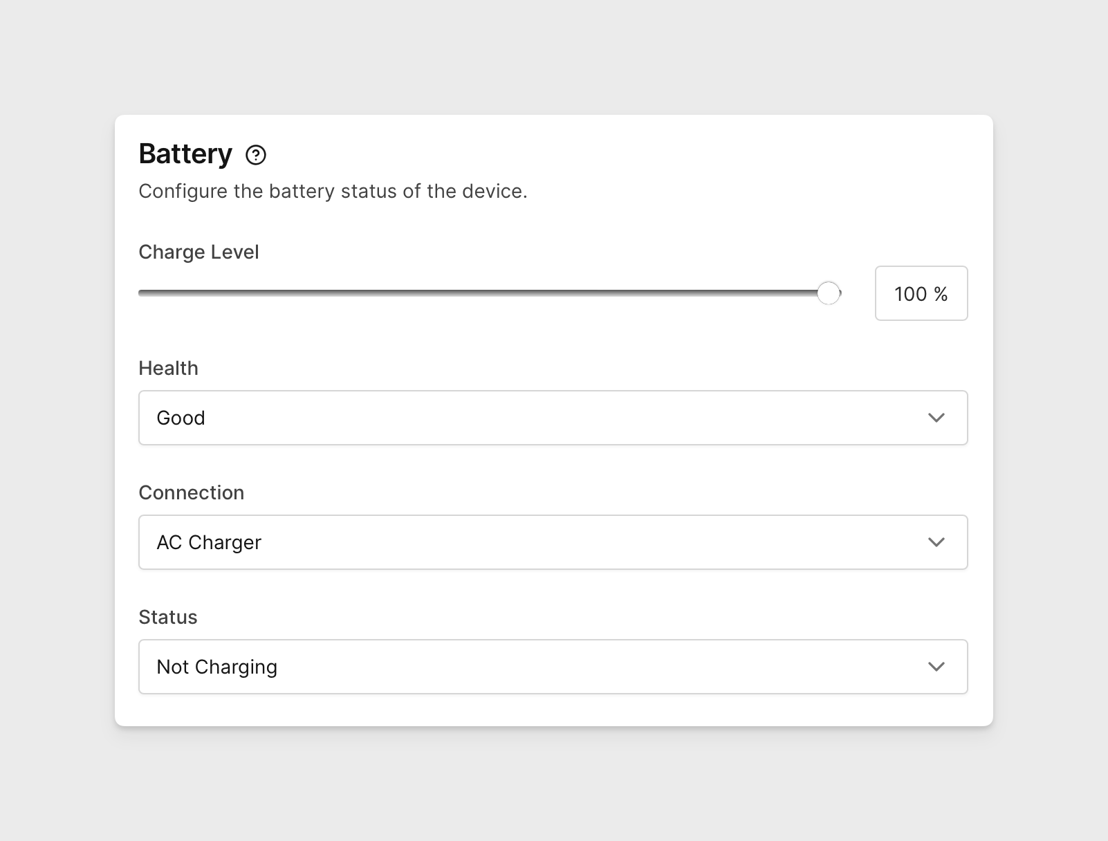 Battery sensor