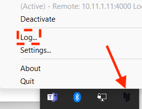 Click log on Windows