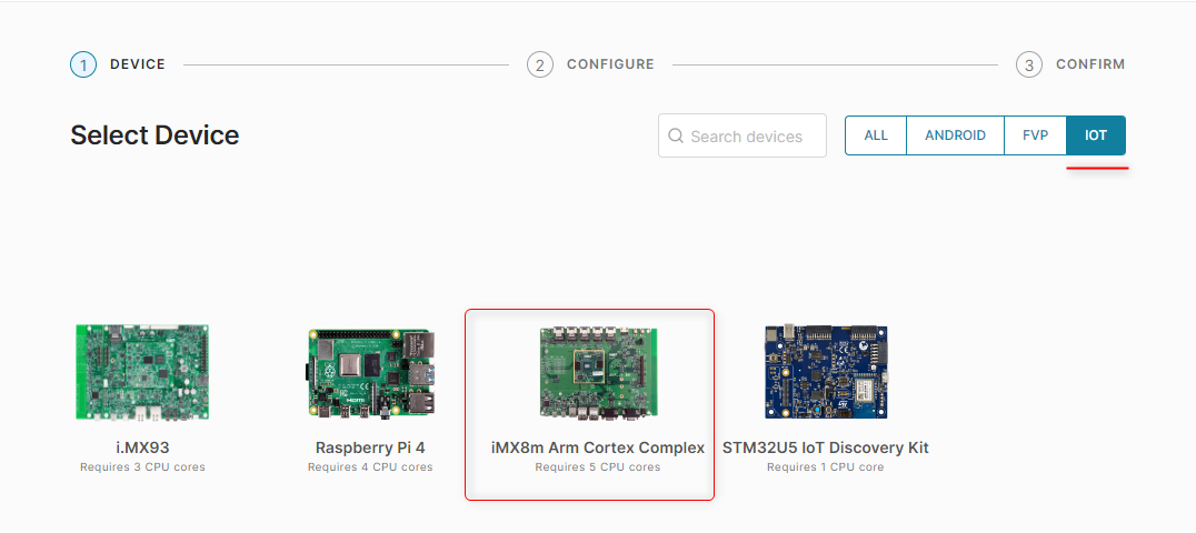 Select i.MX 8M Arm Cortex Complex