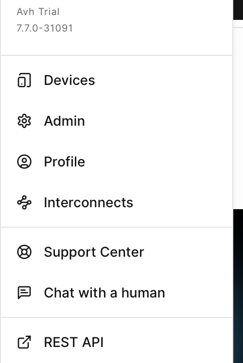Interconnects Menu