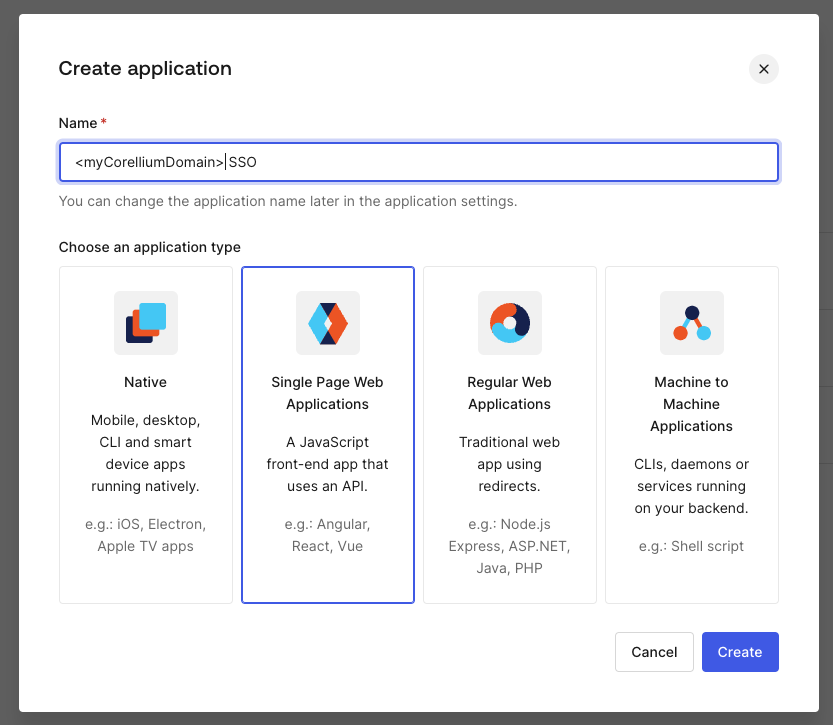 Select single page web application